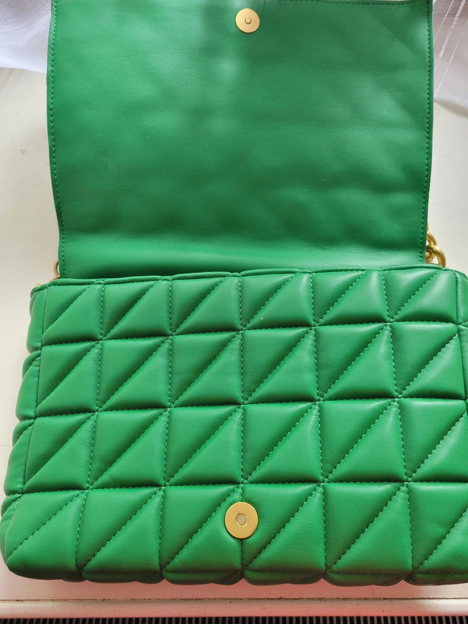 Bolsa matelassé ZARA – Verde Esmeralda / Verde Kelly – photo 3